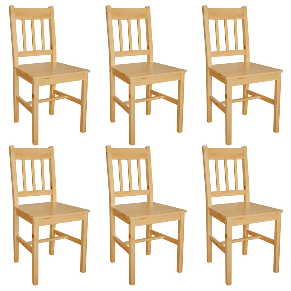 vidaXL Eetkamerstoelen 4 st grenenhout wit