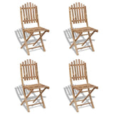 vidaXL Tuinstoelen inklapbaar 4 st bamboe