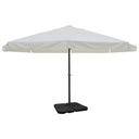 Parasol met draagbare voet aluminium (wit)