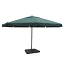 Parasol met draagbare voet aluminium (wit)