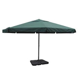 Parasol met draagbare voet aluminium (wit)
