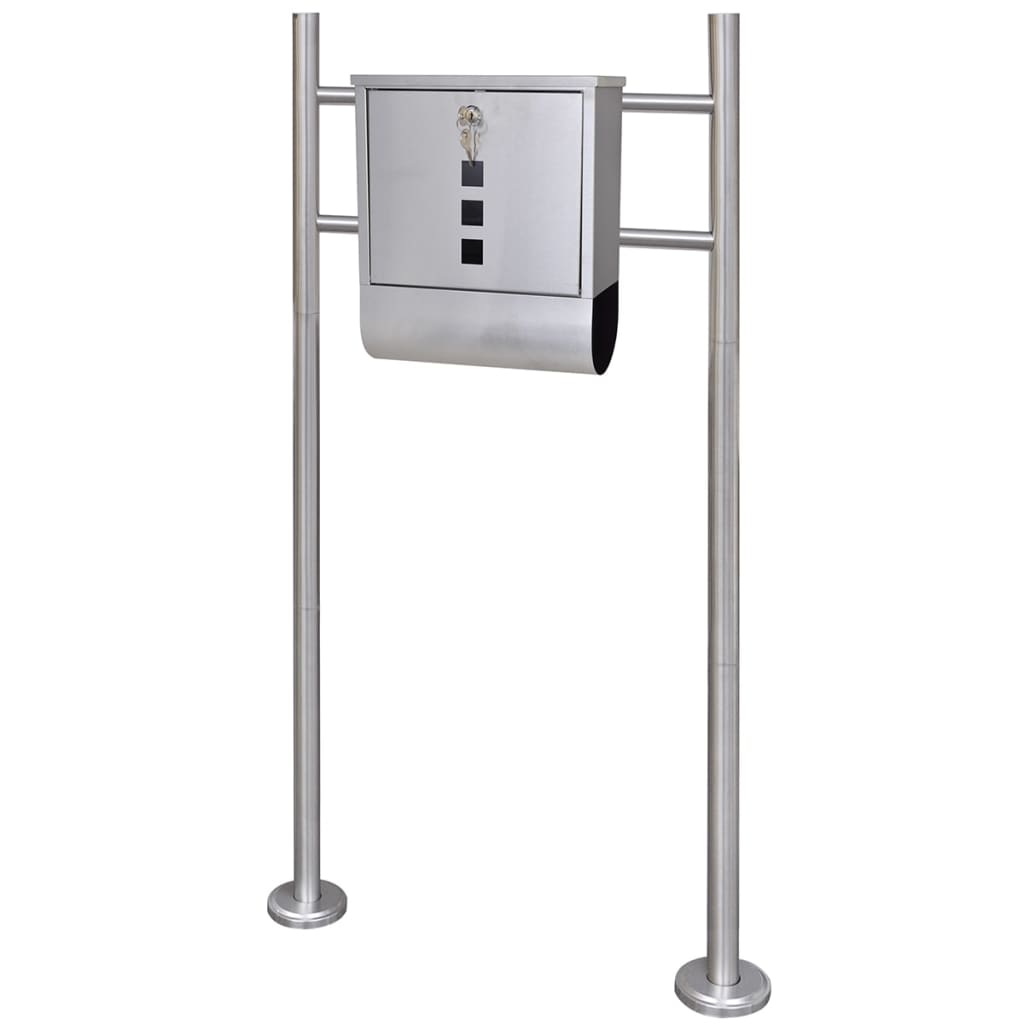 Letterbox on stainless steel stand