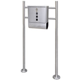 Letterbox on stainless steel stand