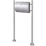 Letterbox on stainless steel stand
