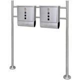 Letterbox on stainless steel stand