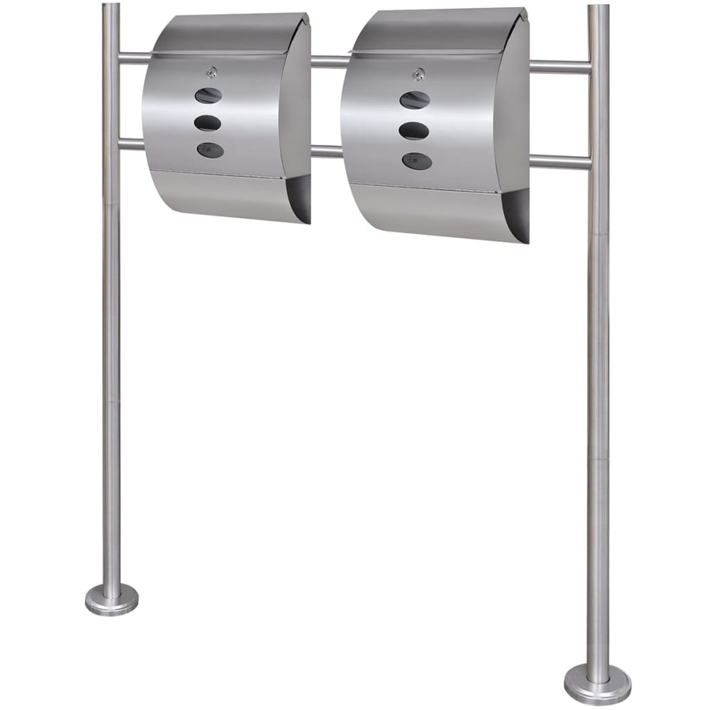 Letterbox on stainless steel stand