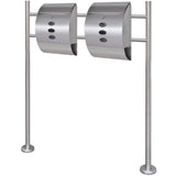 Letterbox on stainless steel stand