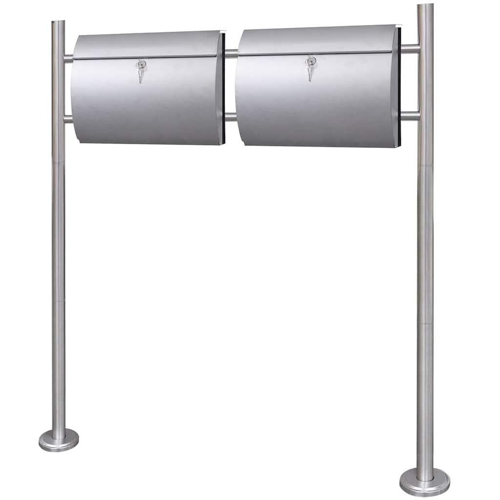 Letterbox on stainless steel stand