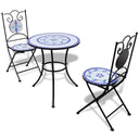 vidaXL 3-delige Bistroset keramische tegel terracotta
