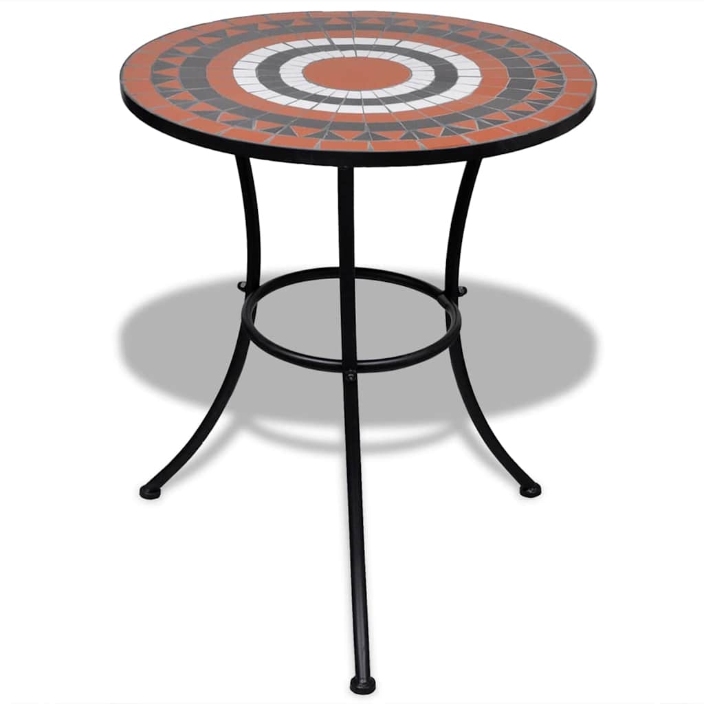 vidaXL 3-delige Bistroset keramische tegel terracotta