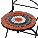 vidaXL 3-delige Bistroset keramische tegel terracotta