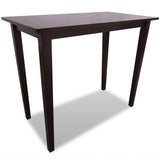 vidaXL Bar Table and 4 Bar Stools Set Wood White