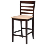 vidaXL Bar Table and 4 Bar Stools Set Wood White