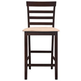 vidaXL Bar Table and 4 Bar Stools Set Wood White
