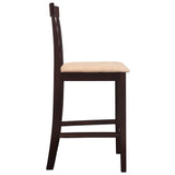 vidaXL Bar Table and 4 Bar Stools Set Wood White