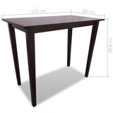 vidaXL Bar Table and 4 Bar Stools Set Wood White