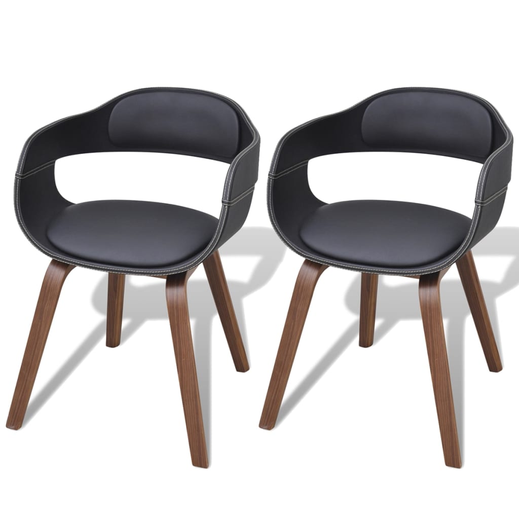 vidaXL Dining Chair Bentwood and Faux Leather