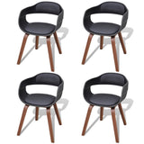 vidaXL Dining Chair Bentwood and Faux Leather