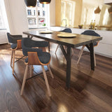 vidaXL Dining Chairs 2 pcs Bent Wood and Fabric Dark Grey