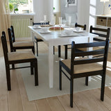 vidaXL Dining Chairs 2 pcs Solid Rubberwood and Velvet Brown