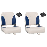 vidaXL Boat Seats 2 pcs Foldable Backrest 41x36x48 cm Blue White