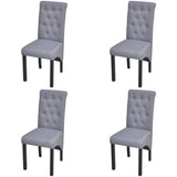 vidaXL Dining Chairs 2 pcs fabric light grey