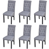 vidaXL Dining Chairs 2 pcs fabric light grey