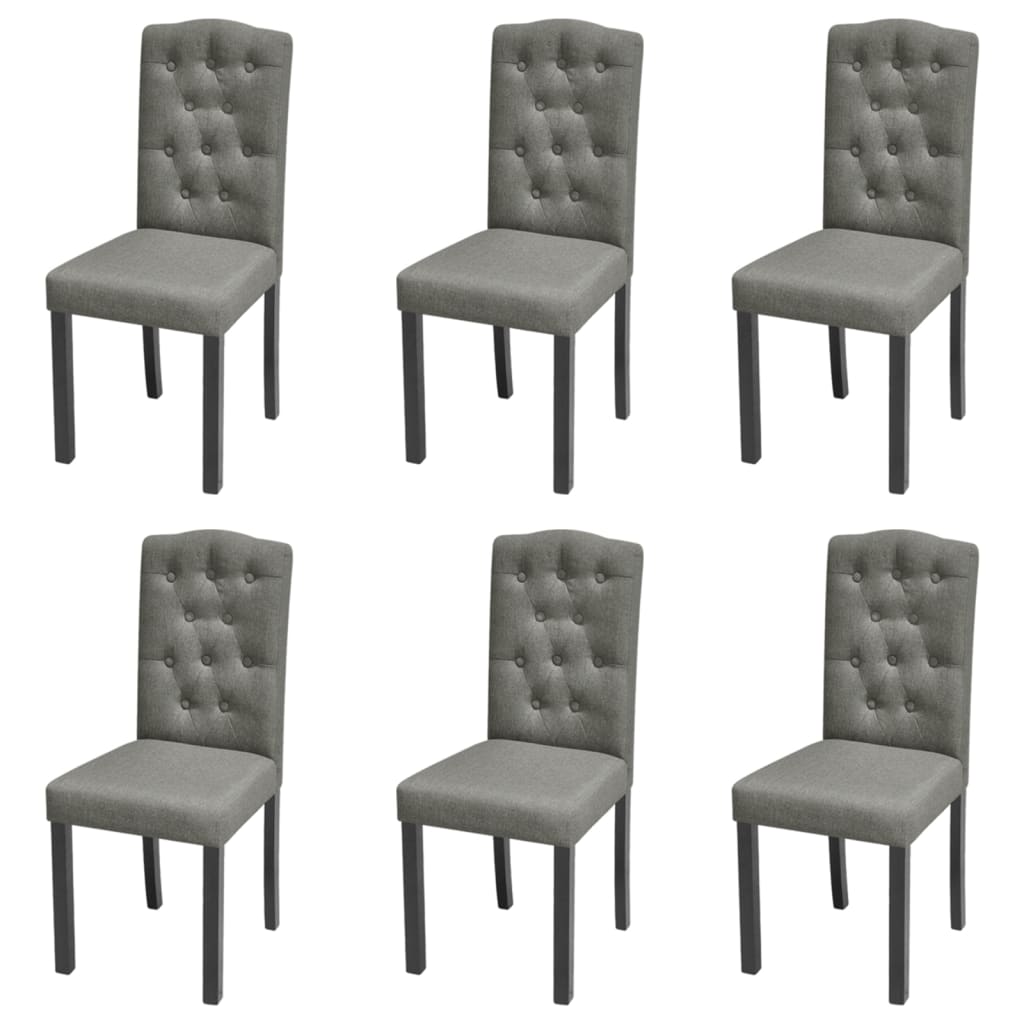 vidaXL Dining Chairs 6 pcs fabric camel
