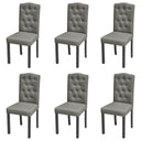 vidaXL Eetkamerstoelen 6 st stof camel