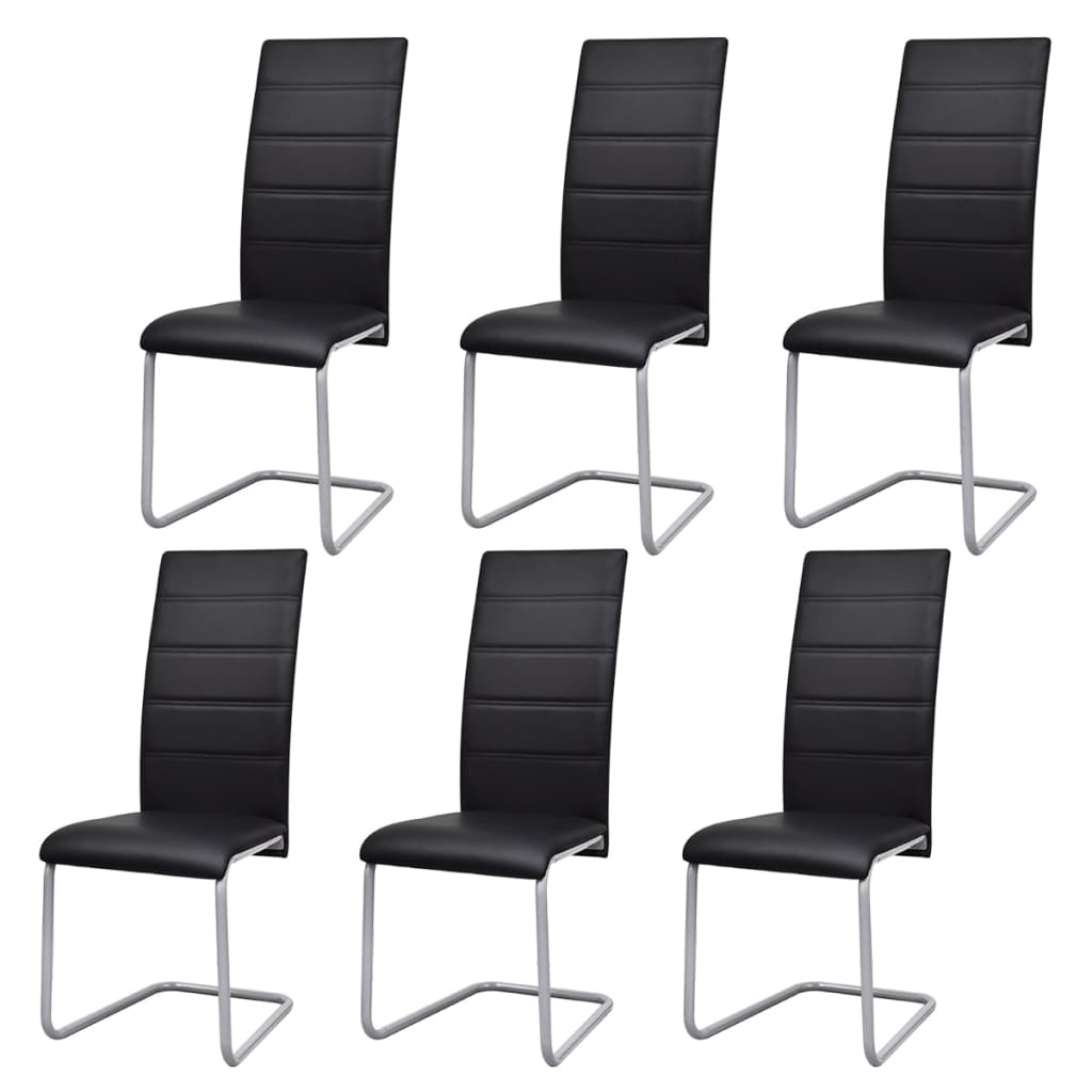 vidaXL Eetkamerstoelen 2 st kunstleer wit