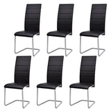vidaXL Eetkamerstoelen 2 st kunstleer wit