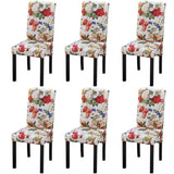vidaXL Eetkamerstoelen 2 st stof meerkleurig