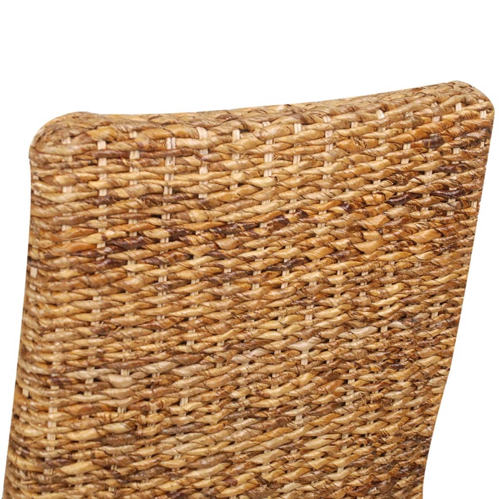 vidaXL Eetkamerstoelen 2 st abaca en massief mangohout