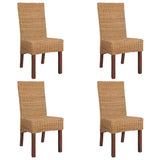 vidaXL Eetkamerstoelen 4 st natuurlijk rattan bruin