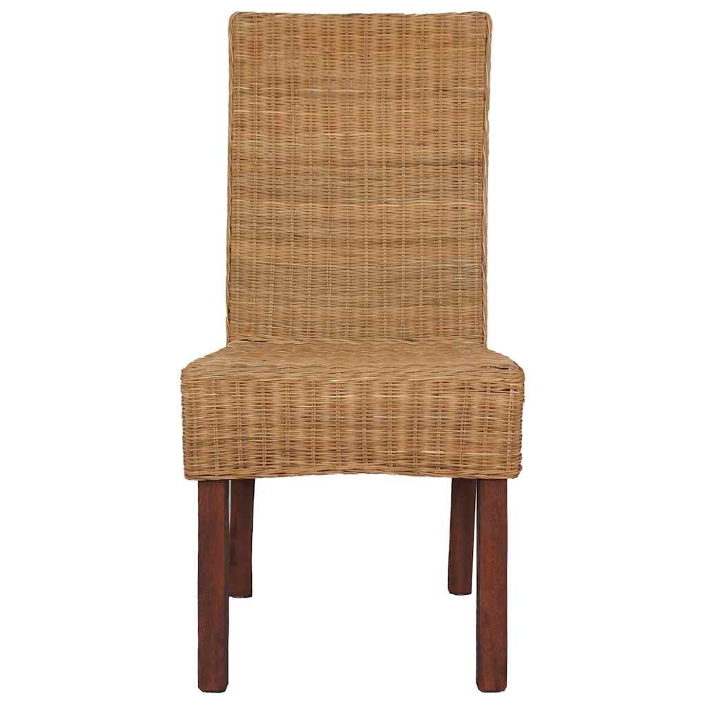 vidaXL Eetkamerstoelen 4 st natuurlijk rattan bruin
