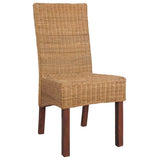 vidaXL Eetkamerstoelen 4 st natuurlijk rattan bruin