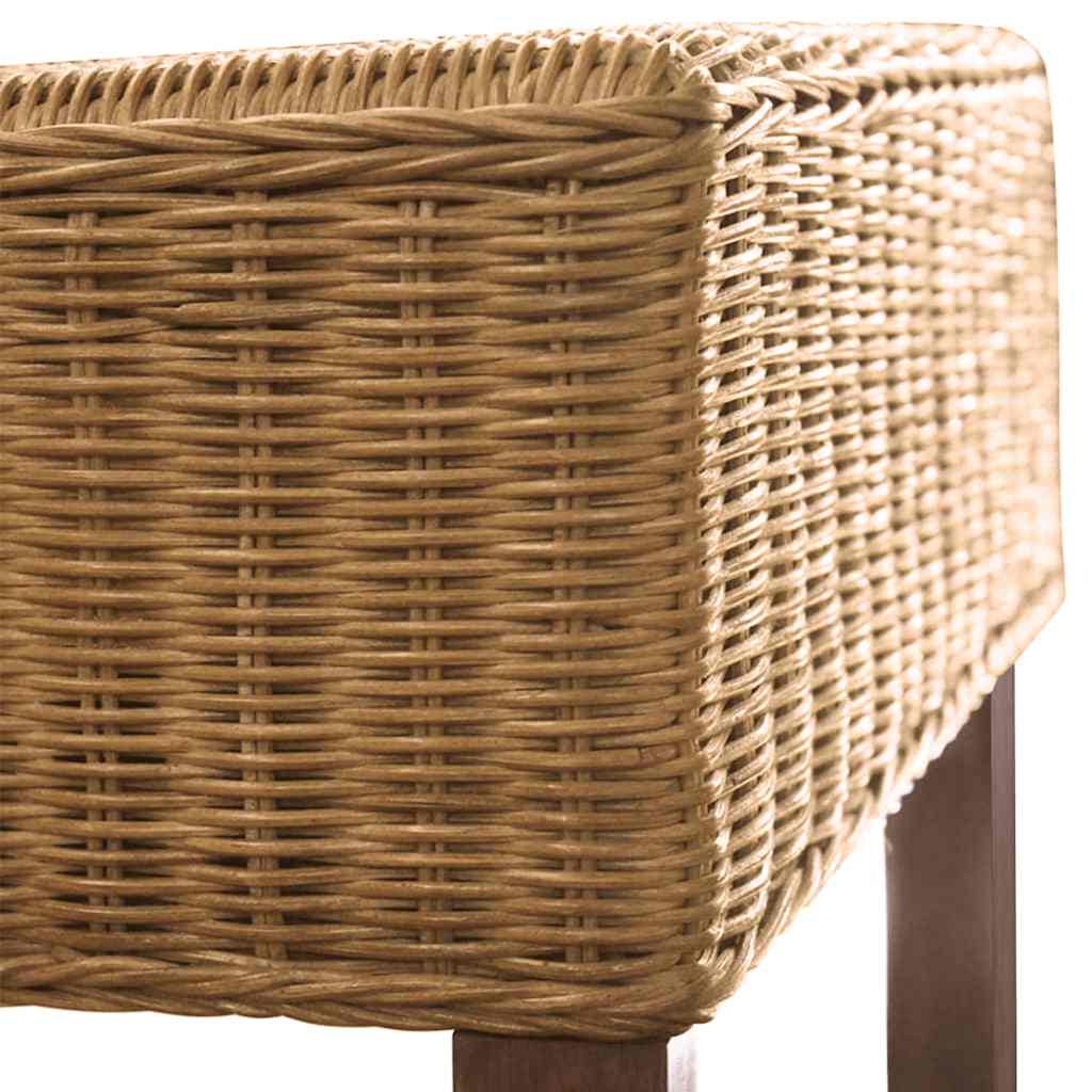vidaXL Eetkamerstoelen 4 st natuurlijk rattan bruin