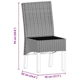 vidaXL Eetkamerstoelen 4 st natuurlijk rattan bruin