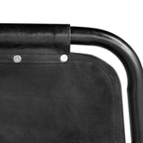 vidaXL Eetkamerstoelen 2 st echt leer zwart