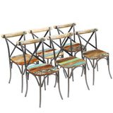 vidaXL Eetkamerstoelen 2 st massief gerecycled hout