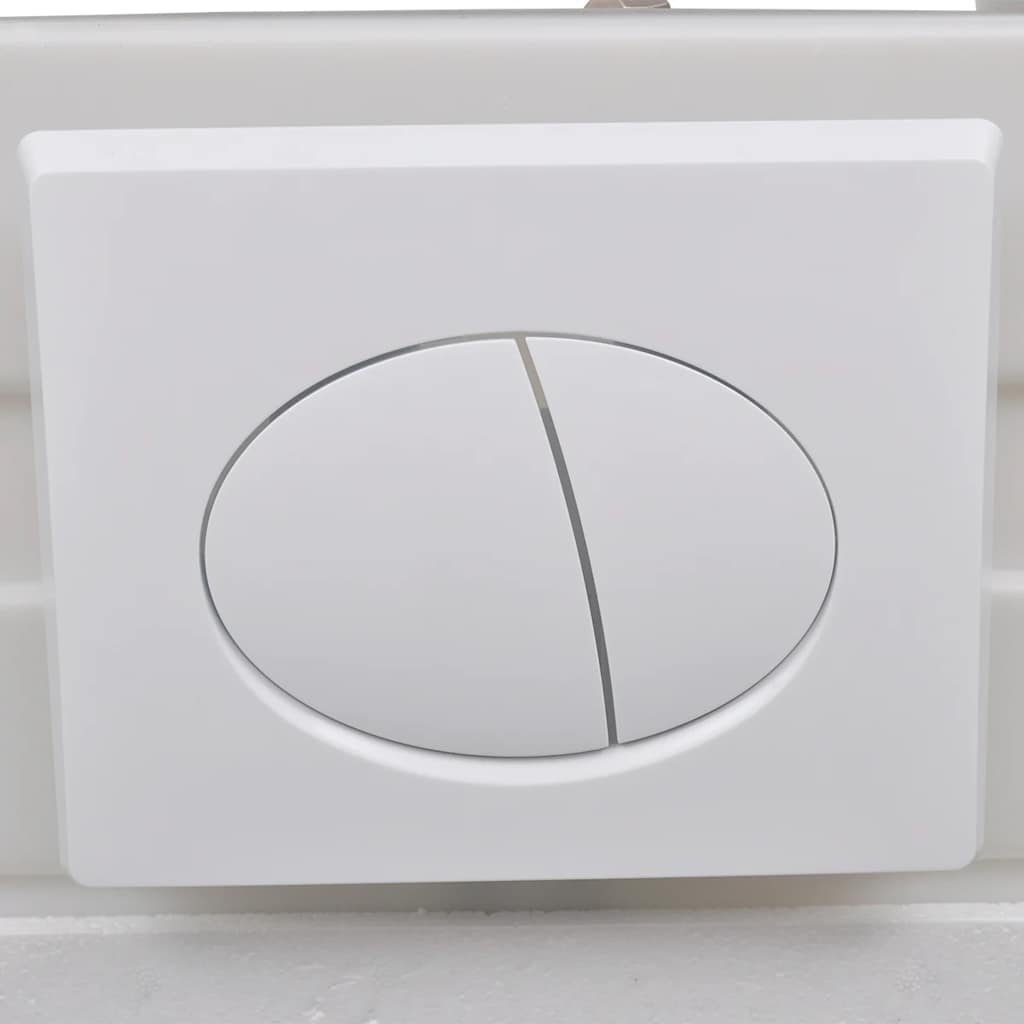 vidaXL Hangend toilet met verborgen stortbak keramiek wit