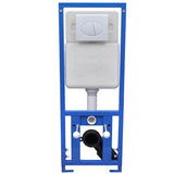 vidaXL Hangend toilet met verborgen stortbak keramiek wit