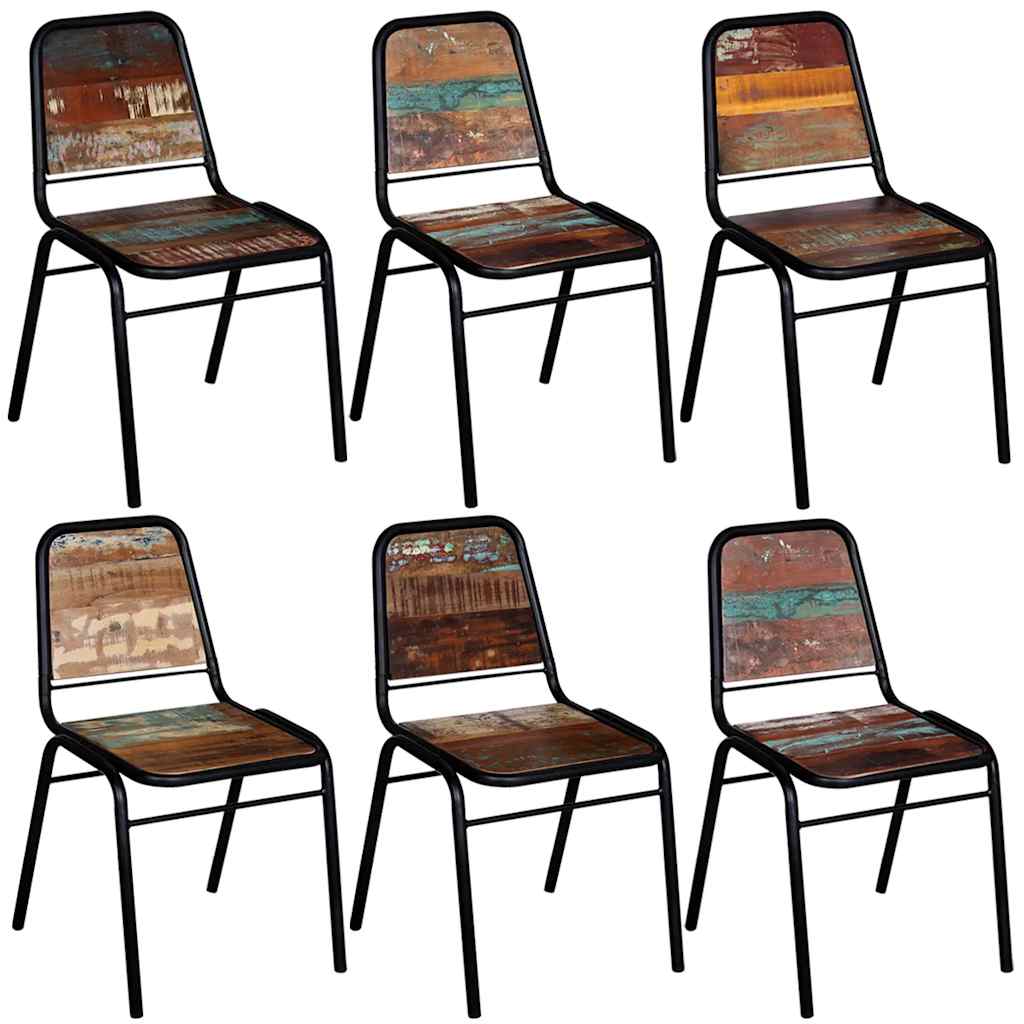 vidaXL Eetkamerstoelen 2 st massief gerecycled hout