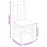 vidaXL Eetkamerstoelen 2 st massief acaciahout