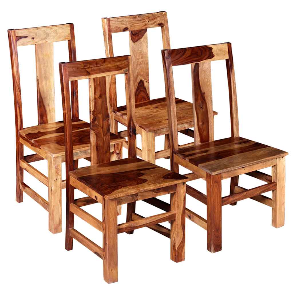 vidaXL Eetkamerstoelen 2 st massief acaciahout