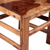 vidaXL Eetkamerstoelen 2 st massief acaciahout