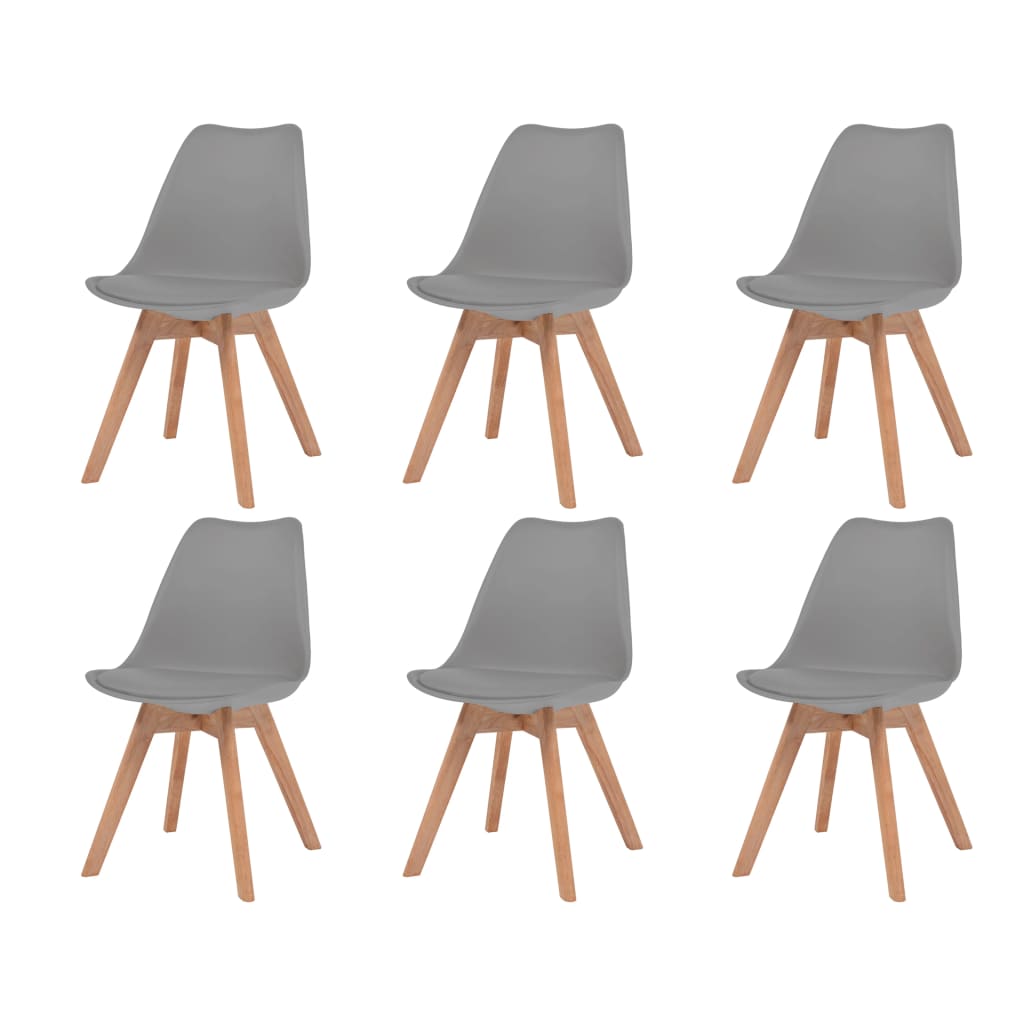 vidaXL Eetkamerstoelen 2 st kunststof grijs