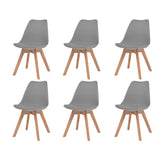 vidaXL Eetkamerstoelen 2 st kunststof grijs
