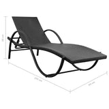 vidaXL Ligbedden 2 st met tafel poly rattan bruin