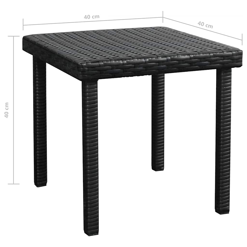 vidaXL Ligbedden 2 st met tafel poly rattan bruin